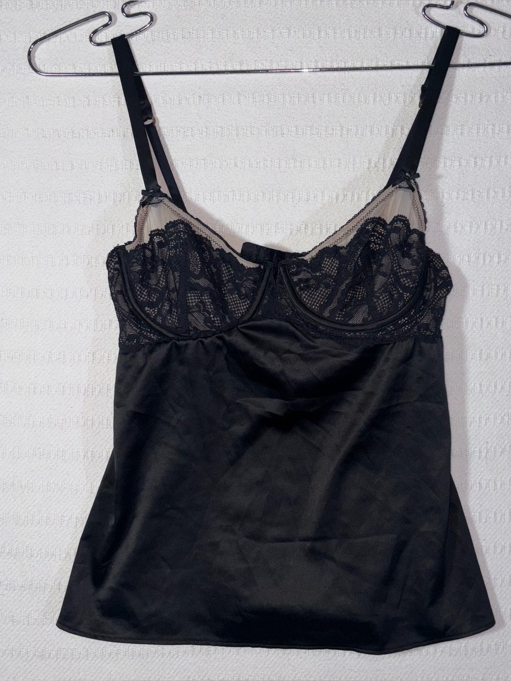 Victorias Secret Womens Very Sexy Satin Lace Bra Cami Tank Top Size 34C